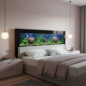 Custom Aquarium Headboard for Bedrooms