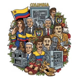 Doodle Art Celebrating Colombian Culture & Fashion