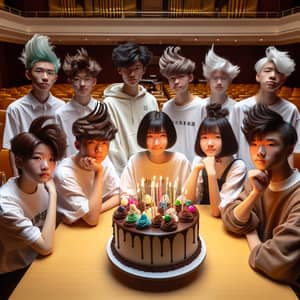 Chinese Teenagers Celebrate Birthday with Unique Hairstyles