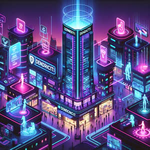 Dendriciti IT Services for Small Businesses | Futuristic Cyberpunk Scene