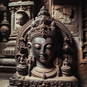 Ancient Hindu Deity Idol: Symbol of Worship and Craftsmanship