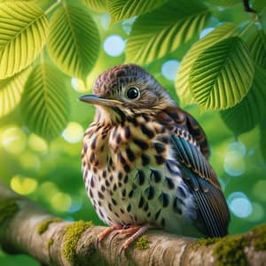 Exquisite Bird Perched on Tree Branch