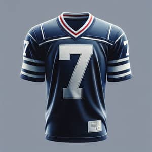 Classic Navy Blue Sports Jersey - Style 7