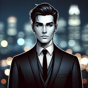 Professional Male Figure | Classic Undercut and Elegant Suit