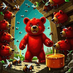 Super Bear Adventure: Red Bear Skin in Wild Bear Hive