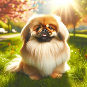 Cute Pekingese Dog in Beautiful Park | Dogs Playful Time