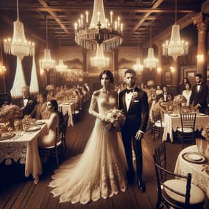 Vintage Wedding Scene with Elegant Decor | 20th Century Appeal