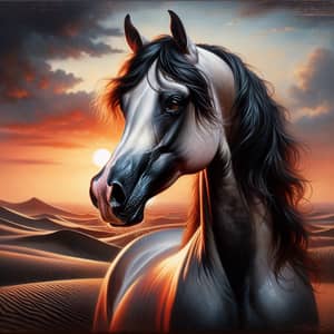 Stunning Arabian Horse Oil Painting