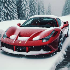 Ferrari en la nieve: Luxury in a Winter Wonderland