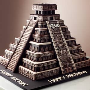 Aztec Pyramid Birthday Cake Design