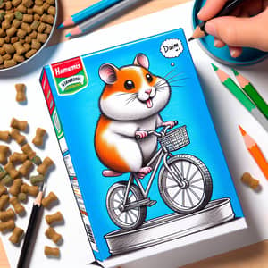 Hamster Food Box with Hamster on Bicycle