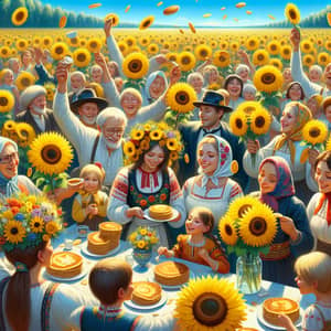 Maslenitsa Celebration with Sunflowers | Joyful Festivities