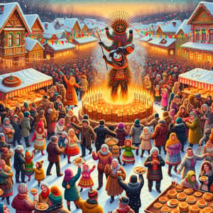 Vibrant Maslenitsa Celebration - End of Winter Festival