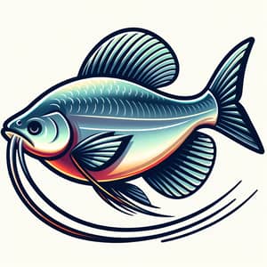 Stylized Piraiba Fish Vector Art