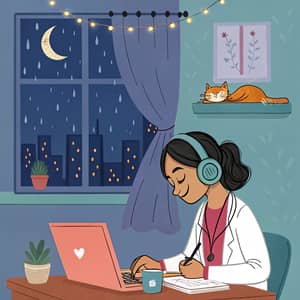 Study Vibes: Calm Scene for Aspiring Doctors