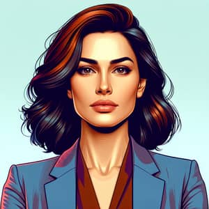 Modern Elegance: Confident Businesswoman Portrait in Vibrant Colors