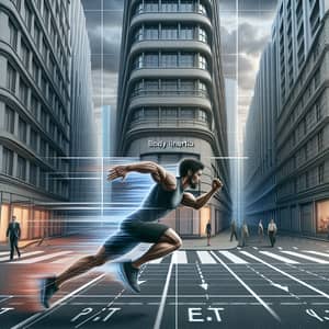 Dynamic Sprinter Demonstrates Body Inertia in Urban Setting