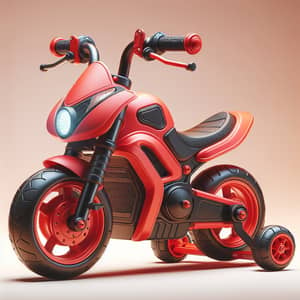 Children's Sport Motorcycle | Safe, Sturdy Design in Bright Red