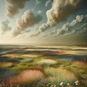 Stunning Open Field: A Vibrant Abstract Landscape