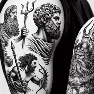 Greek Gods Tattoo from Shoulder to Forearm