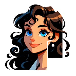 Sideways Girl Art: Classic Animated Movie Style