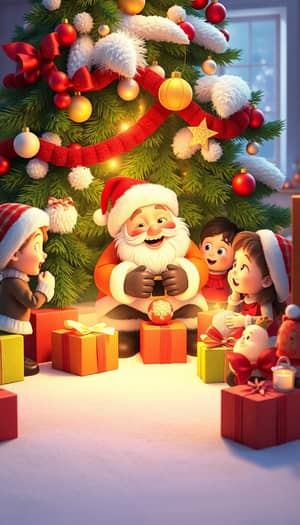 Magical Pixar Christmas: Kids Opening Presents