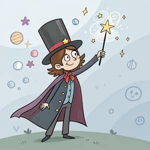 Cartoony Magician for Fantasy Game 2D