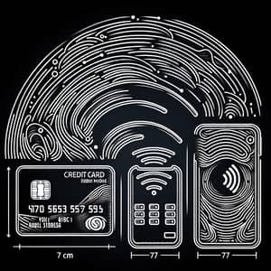 Contactless Payments Contours | Elegant 7x7 cm Image