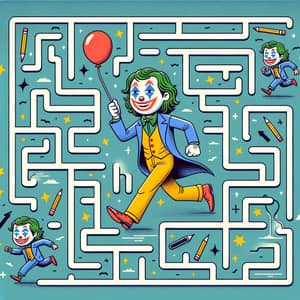 Joker Maze Adventure: Navigating Paths to Reach the Balloon