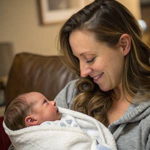 Newborn Baby and Mother: Cherishing Moments