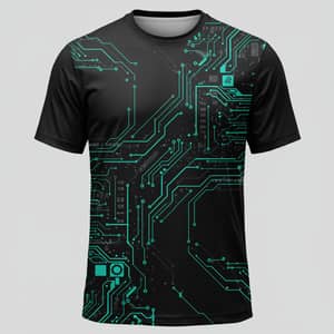 Futuristic Cybernetic T-Shirt Design