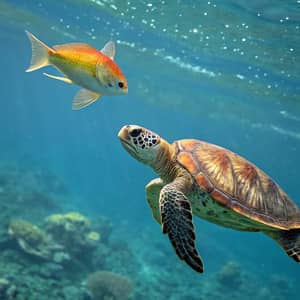 Fish Turtle - Aquatic Wonders of Nature