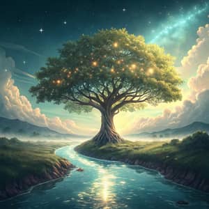 Heaven and the Tree of Life: A Serene Journey