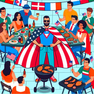 Flags Around The World Celebration BBQ Invitation