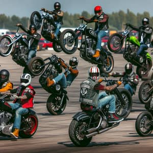 Ruff Riders Wheelie Stunt: Diverse Group's Fearless Spectacle