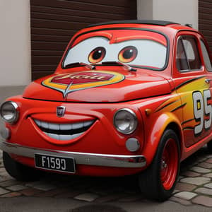 Fiat 1500 Lightning McQueen Inspired Red Car with '95' Number