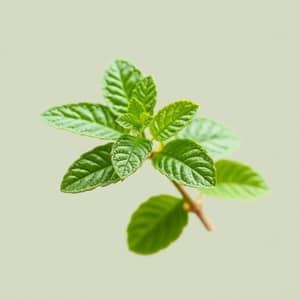 Mint Leaves Branch Composition for Culinary Use