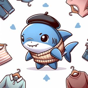 Cute Little Shark Director in Clothing Store | Store Logo Design