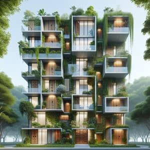 Unique Five-Floor Door Design Concept in a Lush Setting