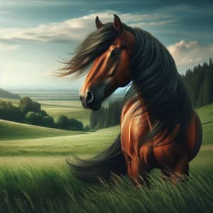 Stunning Horse in a Serene Meadow