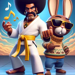 Mr. Satan Dragon Ball Z Badbunny Character Art