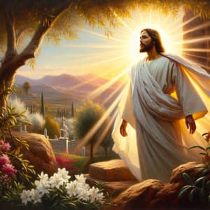 Jesus Risen: Symbol of Hope and Divine Light