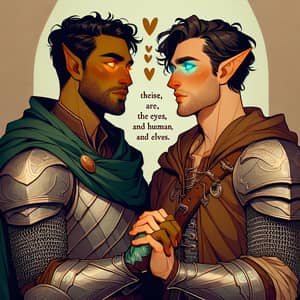 Fantasy Dungeons and Dragons Love Story: Dark Cleric & Magic User