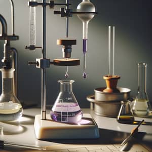 Titration Experimental Setup in Chemistry Lab