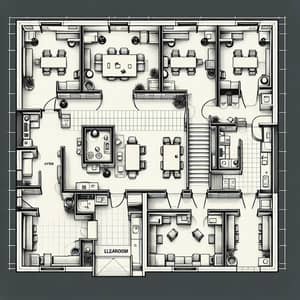 Horror Game Office Floor Plan Design