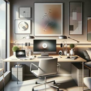 Efficient Workspace Design: Sleek & Modern Imagery