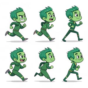 Green Man Sprite Sheet for Games | High-Quality Assets