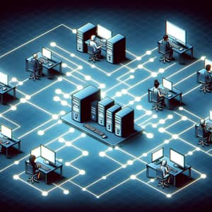 Local Area Network (LAN) Illustration: Diverse Users in Sophisticated Technology Environment