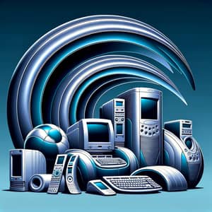 Retrofuturistic Sleek Product Design Artwork