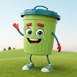 Fun Trash Can Mascot for Your Marketing